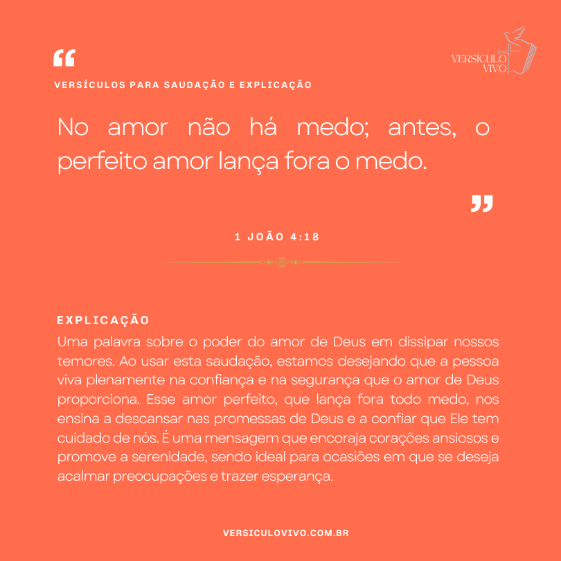 Versículos para saudação e explicação