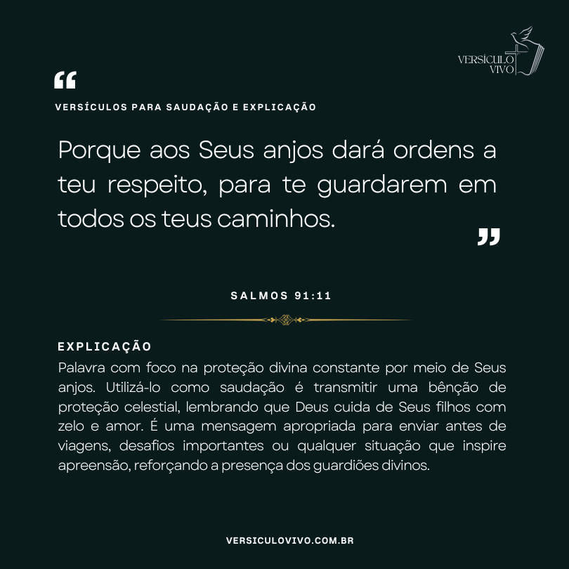Versículos para saudação e explicação