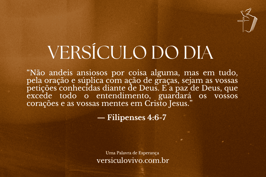 Versículo do Dia (6 de junho de 2025)