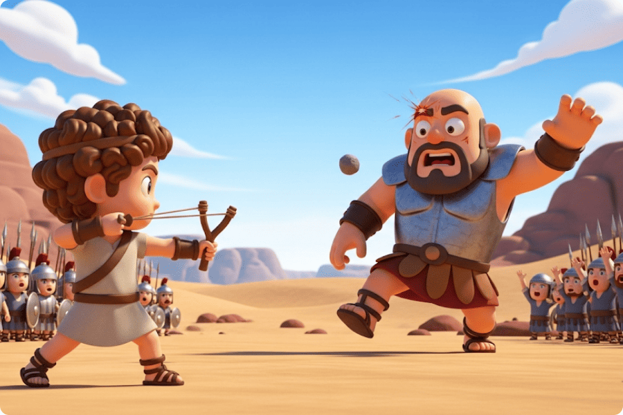 Histórias Bíblicas Infantil Davi e Golias