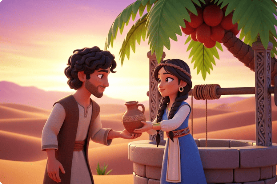 Histórias Bíblicas Infantil Isaque e Rebeca