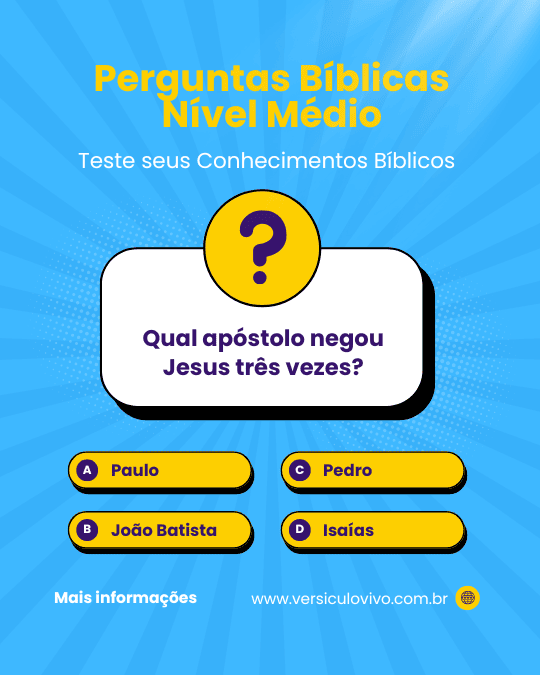 Perguntas Bíblicas Nível Médio