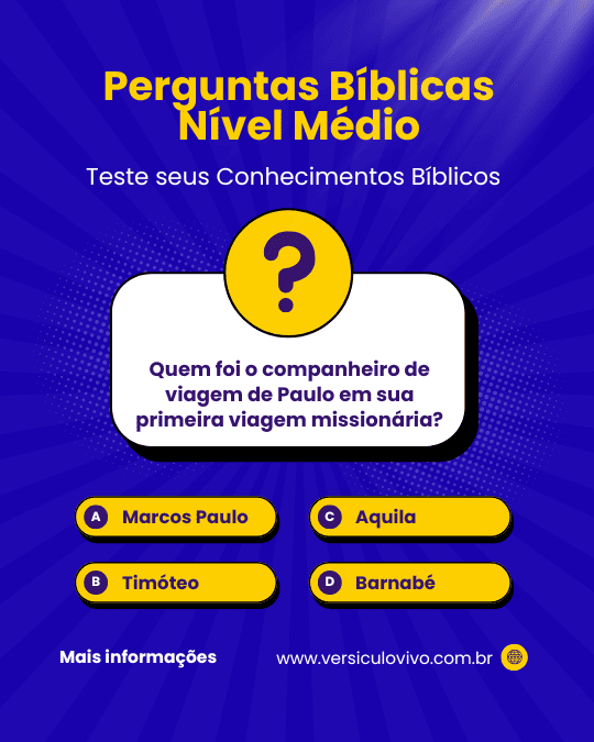 Perguntas Bíblicas Nível Médio