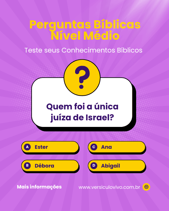 Perguntas Bíblicas Nível Médio