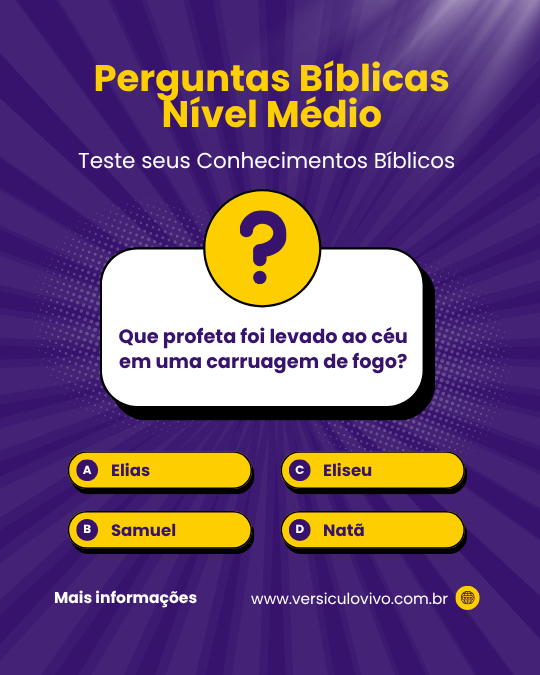 Perguntas Bíblicas Nível Médio