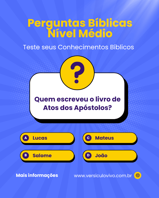 Perguntas Bíblicas Nível Médio