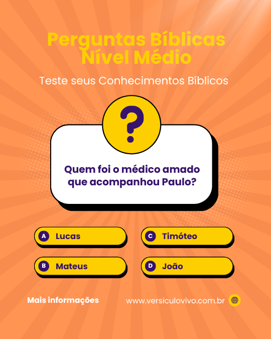 Perguntas Bíblicas Nível Médio
