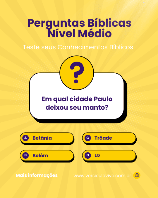 Perguntas Bíblicas Nível Médio