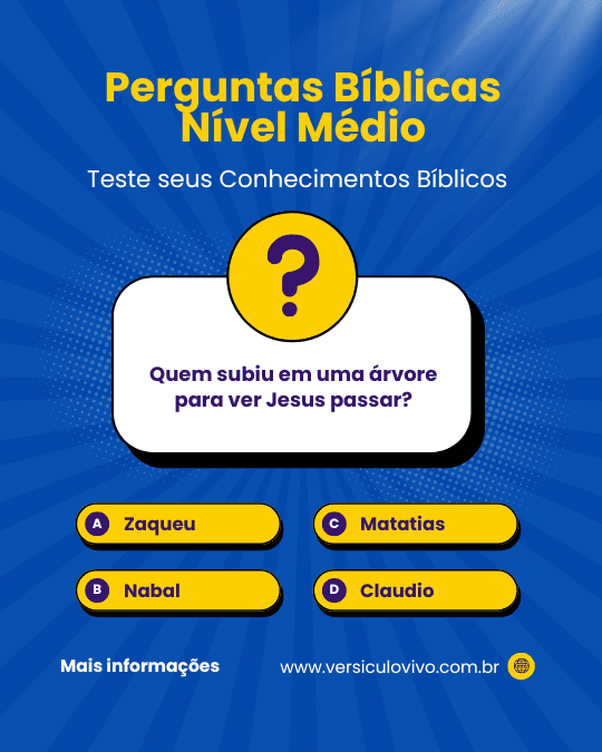 Perguntas Bíblicas Nível Médio