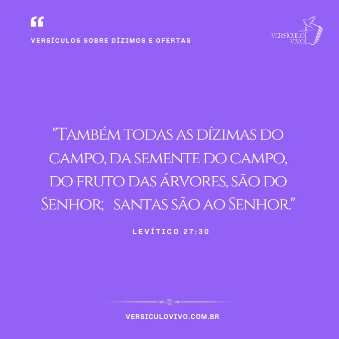 Versículos sobre Dízimos e Ofertas
