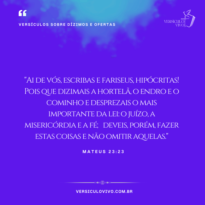 Versículos sobre Dízimos e Ofertas