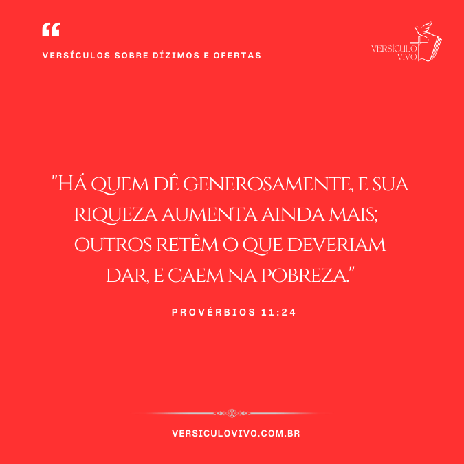 Versículos sobre Dízimos e Ofertas