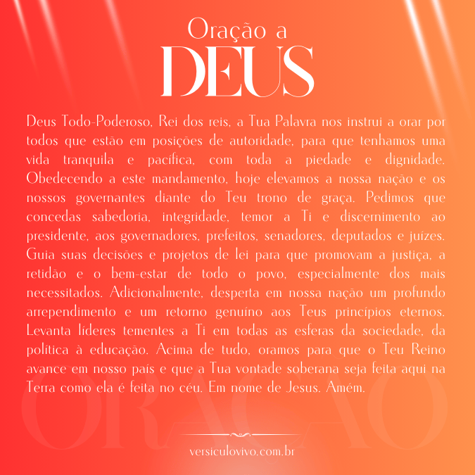 Oração a Deus