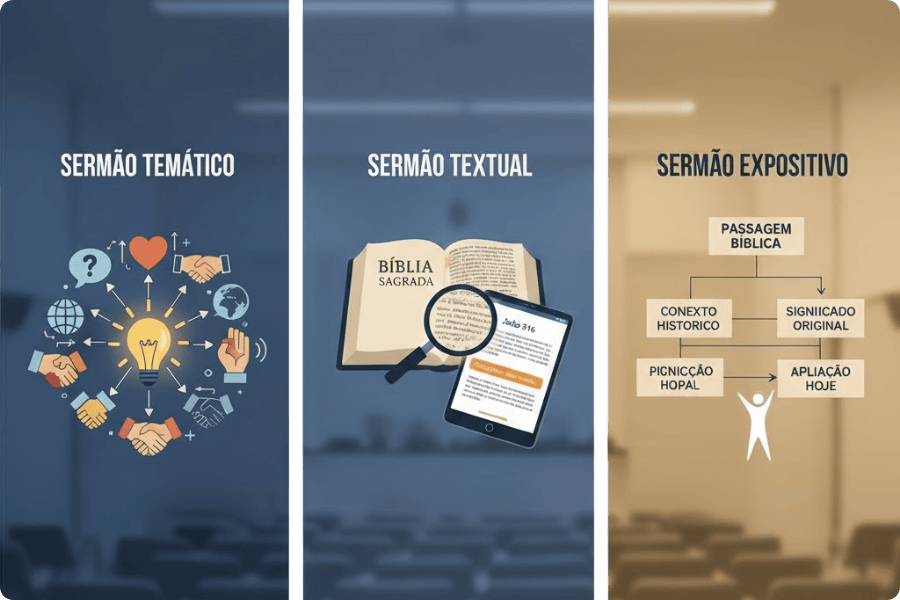 Quais são os 3 tipos de pregação?