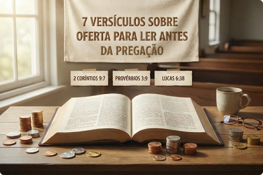 7 versículos sobre oferta para ler antes da pregação no culto de domingo