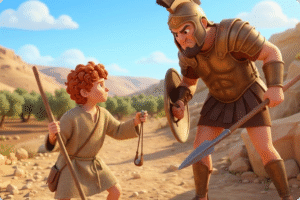 A história de Davi e Golias explicada para crianças