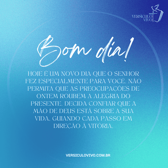 Mensagem bíblica do dia de hoje