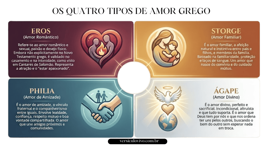 Quais são os tipos de amor na Bíblia