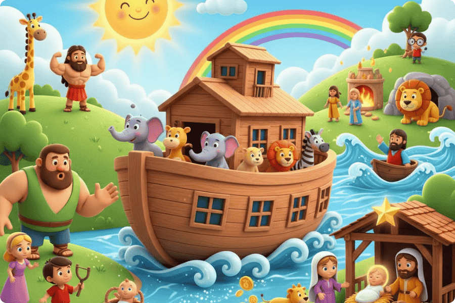 39 histórias bíblicas em formato infantil (com moral)