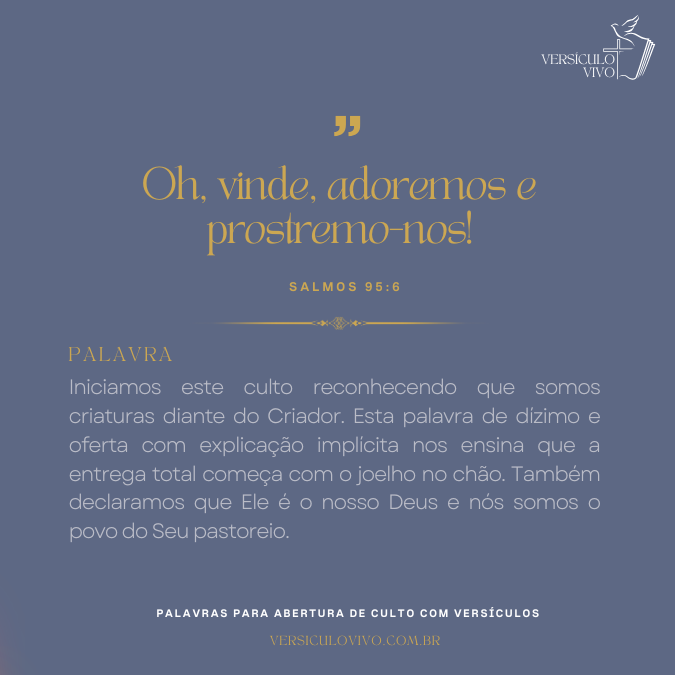 75 palavras para abertura de culto com versículos