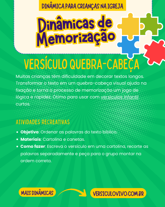 Dinâmica para Crianças na Igreja