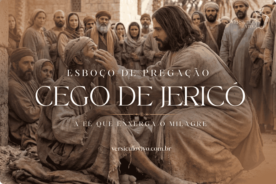 Esboço sobre o cego de Jericó: A fé que enxerga o milagre