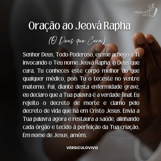 Oração ao Jeová Rapha