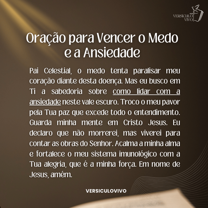 Oração para Vencer o Medo e a Ansiedade