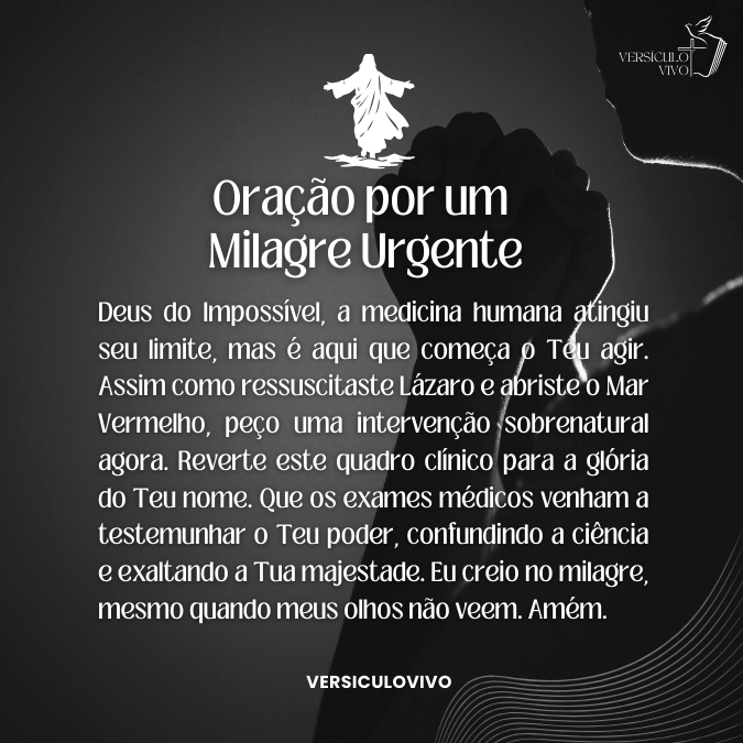 Oração por um Milagre Urgente