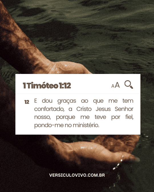 Versículo de Gratidão por Servir a Deus