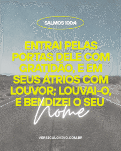 Versículos de Gratidão e Adoração