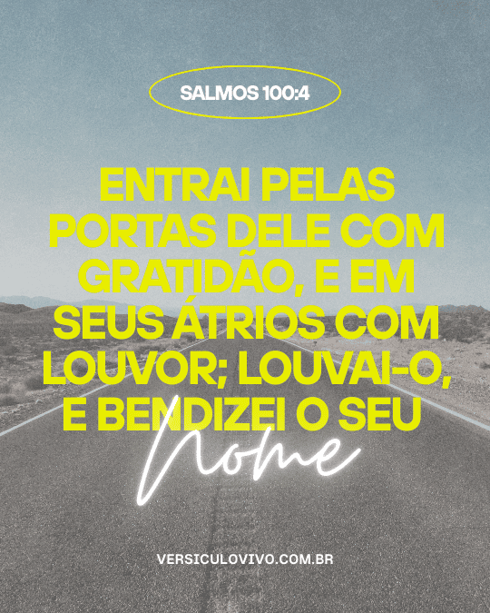 Versículos de Gratidão e Adoração